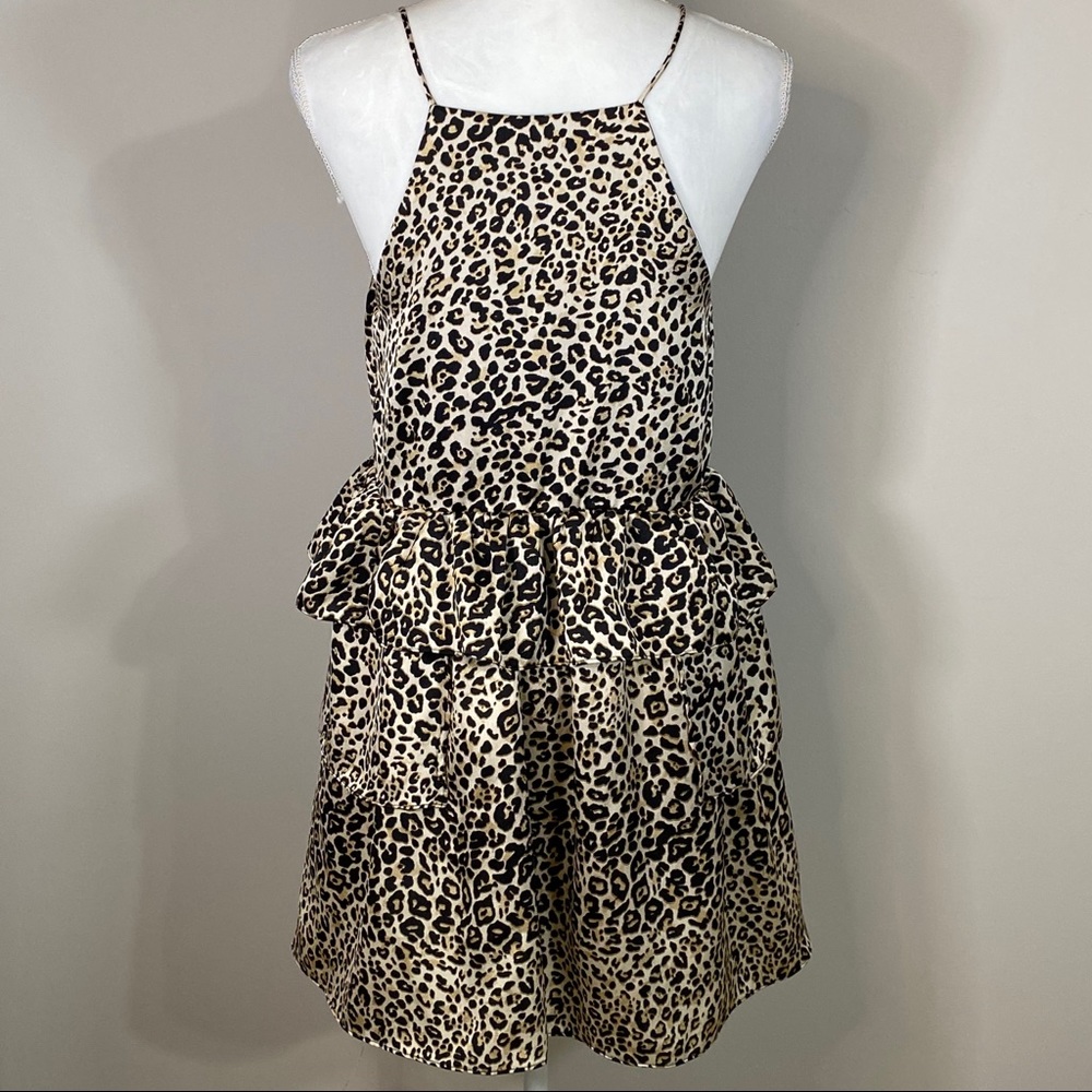 Tcec Spaghetti Strap Leopard Print Mini Dress - image 5